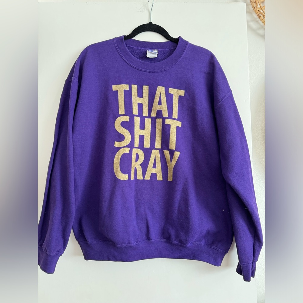 Purple & Gold Over-sized Crew Sweatshirt